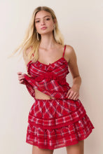 Load image into Gallery viewer, Loveshackfancy Ruffle Mini Tartan Skirt | Cherry Jubilee