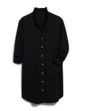 Load image into Gallery viewer, Frank &amp; Eileen Mary Ruffle Ruffle Collar Shirtdress | Black