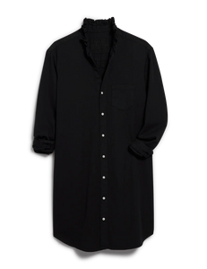 Frank & Eileen Mary Ruffle Ruffle Collar Shirtdress | Black