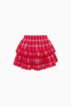 Load image into Gallery viewer, Loveshackfancy Ruffle Mini Tartan Skirt | Cherry Jubilee