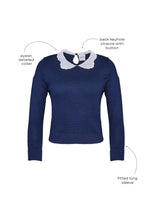 Load image into Gallery viewer, FINAL SALE Hunter Bell Violette Sweater | Navy