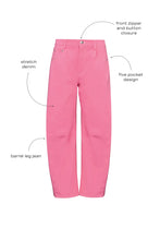 Load image into Gallery viewer, FINAL SALE Hunter Bell Mabel Pant | Peony Pink Barrel Jeans