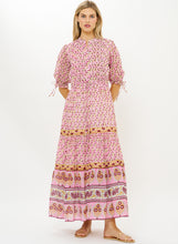 Load image into Gallery viewer, Oliphant Cinched Pintuck Maxi | Riad Rhubarb
