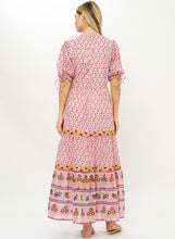 Load image into Gallery viewer, Oliphant Cinched Pintuck Maxi | Riad Rhubarb