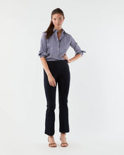 Load image into Gallery viewer, Ann Mashburn Faye Flare Cropped Pant | Navy Ponte Knit
