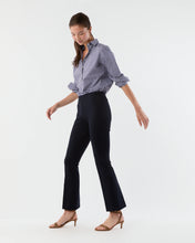 Load image into Gallery viewer, Ann Mashburn Faye Flare Cropped Pant | Navy Ponte Knit