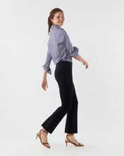 Load image into Gallery viewer, Ann Mashburn Faye Flare Cropped Pant | Navy Ponte Knit