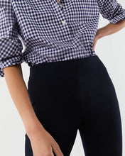 Load image into Gallery viewer, Ann Mashburn Faye Flare Cropped Pant | Navy Ponte Knit