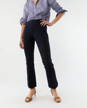 Load image into Gallery viewer, Ann Mashburn Faye Flare Cropped Pant | Navy Ponte Knit