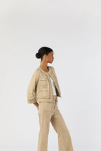 Load image into Gallery viewer, Ann Mashburn Kiki Jacket | Khaki Stretch Canvas