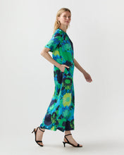 Load image into Gallery viewer, FINAL SALE Ann Mashburn Paige Maxi Dress | Blue &amp; Green Floral Printed Silk Charmeuse
