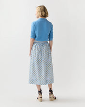 Load image into Gallery viewer, Ann Mashburn Mathilde Skirt French Blue/Tangerine Mixed Floral Printed Poplin