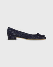 Load image into Gallery viewer, Ann Mashburn Buckle Shoe Tic Weave Jacquard | Navy Tweed