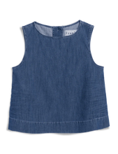 Load image into Gallery viewer, Frank &amp; Eileen Shelley Shell Tank Top | Distressed Indigo Wash