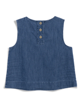Load image into Gallery viewer, Frank &amp; Eileen Shelley Shell Tank Top | Distressed Indigo Wash