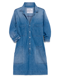 Frank & Eileen Southern Ireland Utility Dress | Italian Dream Light Denim 1968 Wash