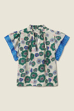 Load image into Gallery viewer, Trovata Clover Blouse | Green House Bloom Border