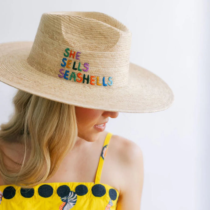 Sunshine Tienda She Sells Seashells Palm Hat