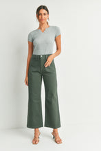 Load image into Gallery viewer, The Sailor Pocket Wide Leg Jean | Dark Olive