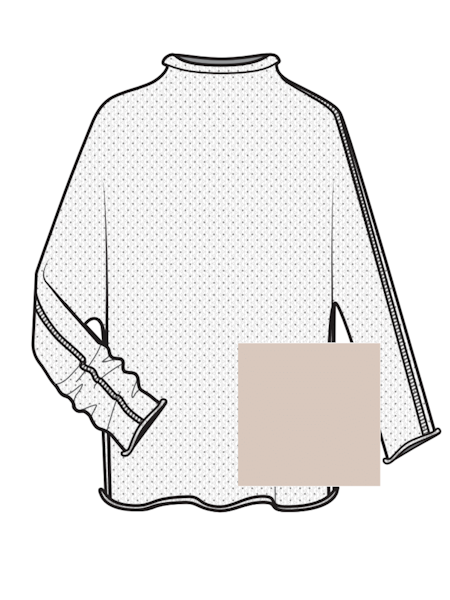 Frank & Eileen Monterey Pointelle Rolled Funnel Neck Sweater | Sand