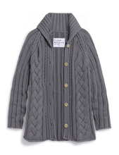 Load image into Gallery viewer, Frank &amp; Eileen Cotswolds Cable Knit Cardigan | Elephant