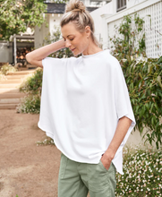 Load image into Gallery viewer, Frank &amp; Eileen Audrey | Funnel Neck Capelet White