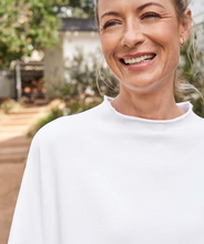 Load image into Gallery viewer, Frank &amp; Eileen Audrey | Funnel Neck Capelet White