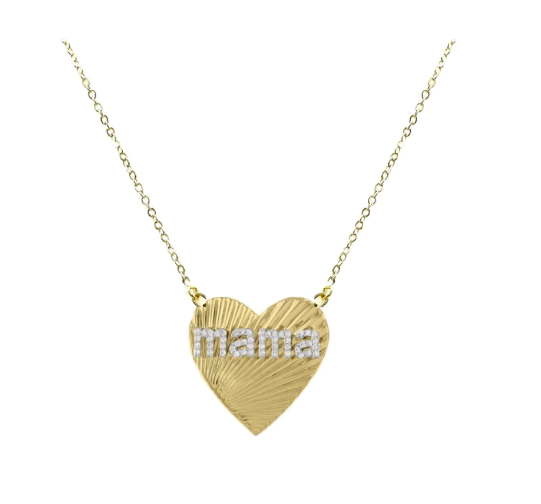 Mama Heart Charm Necklace