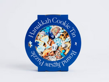 Load image into Gallery viewer, Piecework Puzzles Hannukkah Cookie Tin Jigsaw Puzzle