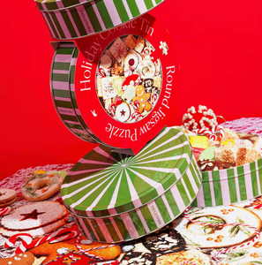 Piecework Puzzles Holiday Cookie Tin Jigsaw Puzzle