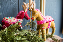 Load image into Gallery viewer, Handmade Felted Reindeer Decoration | Assortment