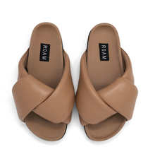 Load image into Gallery viewer, Roam Foldy Puffy Sandals Nude Tonal Vegan Leather