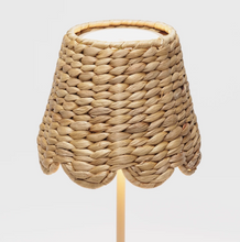 Load image into Gallery viewer, Scalloped Water Hyacinth Woven Lampshade