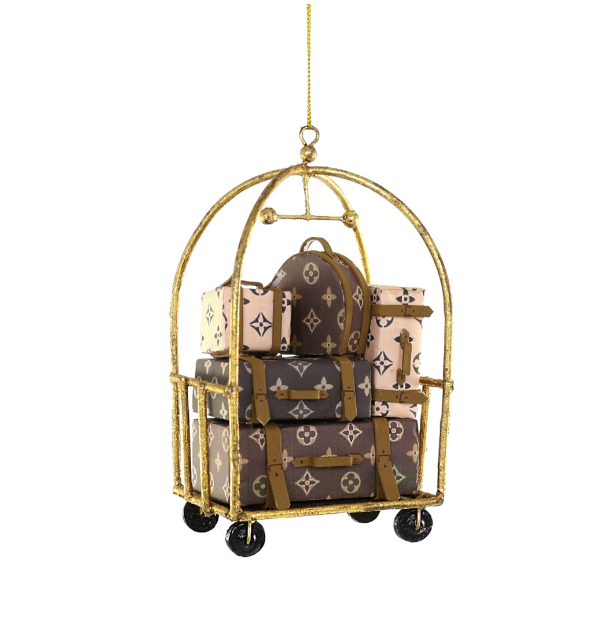 Luxury Hotel LV Luggage Ornament