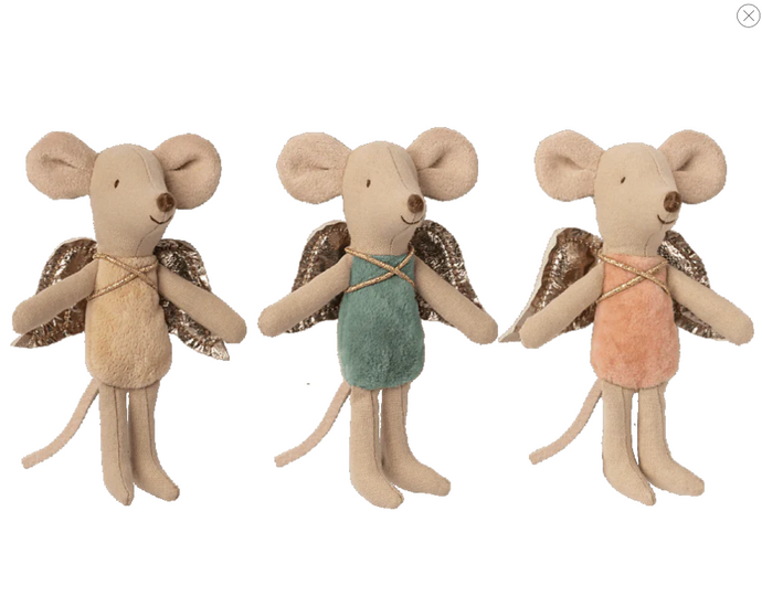 Maileg Fairy Mouse | Rose, Green, & Powder