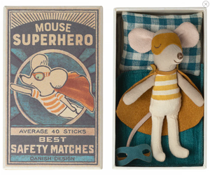 Maileg Super Hero Mouse In Matchbox