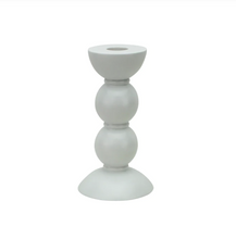 Load image into Gallery viewer, Bobbin Candlestick Holder | White Small &amp; Tall
