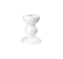 Load image into Gallery viewer, Bobbin Candlestick Holder | White Small &amp; Tall