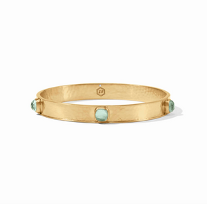 Julie Vos Catalina Stone Bangle | Iridescent Aquamarine Blue