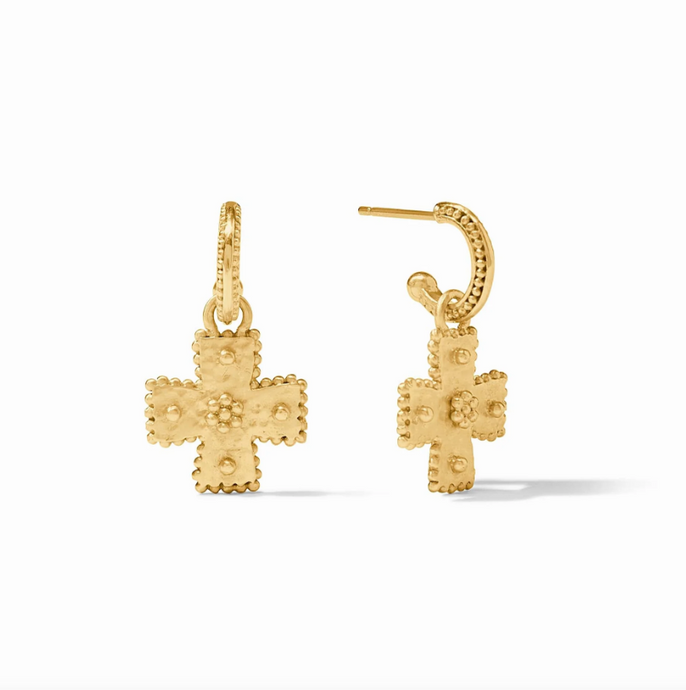 Julie Vos Malta Canterbury Hoop & Charm Earring