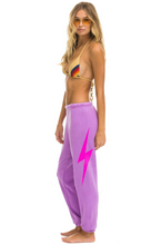 Load image into Gallery viewer, Aviator Nation Bolt Sweatpants | Neon Purple Pink