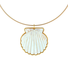 Load image into Gallery viewer, Asha Scallop Shell Pendant &amp; Neck Wire