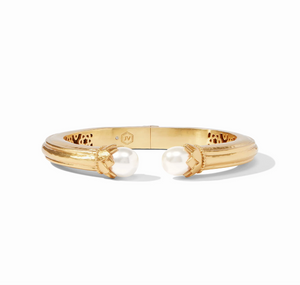 Julie Vos Flora Demi Cuff Bangle | Pearl