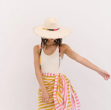 Load image into Gallery viewer, Sunshine Tienda Rosita Wide Brimmed Palm Fringe Hat
