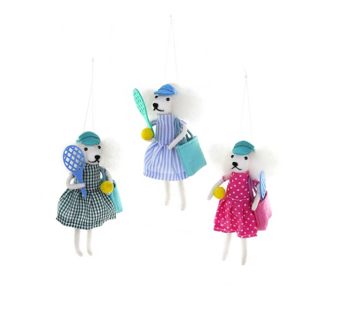 Poodles Playing Tennis Ornament