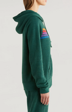Load image into Gallery viewer, Aviator Nation 5 Stripe Hoodie | Forest, Purple, &amp; Orange