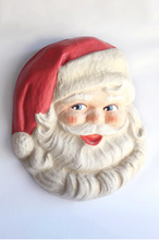 Load image into Gallery viewer, Vintage Paper Mache Santa Plaque