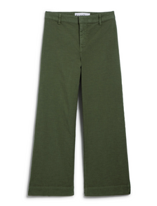 Frank & Eileen Wexford Wide-Leg Linen Pant | Hunter Green