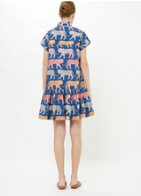 Load image into Gallery viewer, Oliphant Cap Sleeve Mini Dress | Raj Tiger Navy