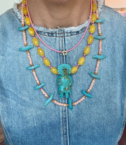Gather Goods Sun Kachina Beaded Necklace